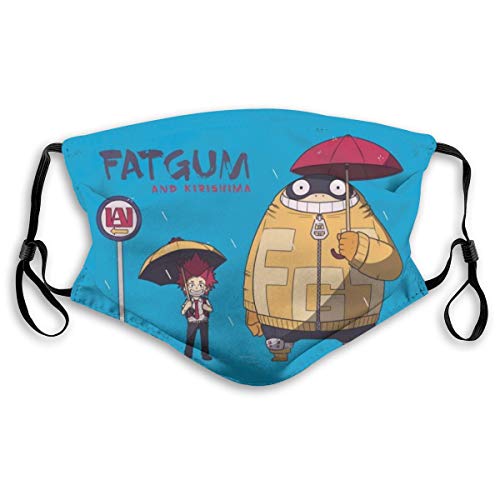 Fatgum Kirishima Totoro Mix Unisex Mouth-Muffle Face Scarf Anti Dust Mouth Cover Black