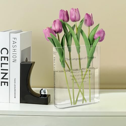 Alpharan Book Vase for Flowers Home Décor,Flower Vase...