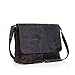 PL Leather Messenger Bag 16" / Brown Leather Briefcase/Retro Handbag/Satchel / Hip Bag/Shoulder Bag/Carry Bag/Cabin Travel Bag for Men and Women
