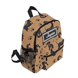 CHIFIGNO Personalisierter Rucksack mit Namen, personalisierter Kinderrucksack für Jungen und Mädchen, individuelle Vorschulkindergarten-Rucksäcke, Niedliche Dackel-Hunde, Small