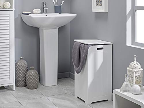 House & Homestyle Laundry Basket, MDF, White, 60cm x 30cm x 30cm House & Homestyle Laundry Basket, MDF, White, 60cm x 30cm x 30cm