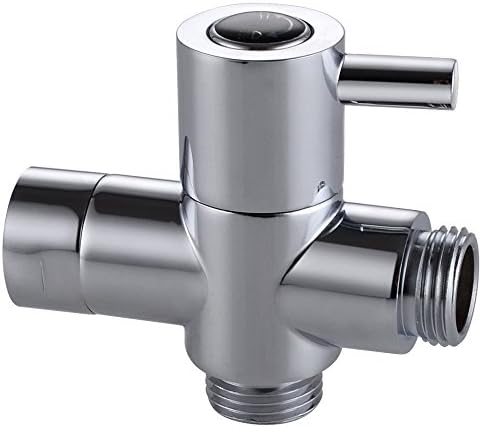 Weirun Bathroom Modern BRASS Shower Arm Diverter Quarter Turn Hand Held Showerhead Flow Control Valve Handheld Spray Head Diverter, Polished Chrome