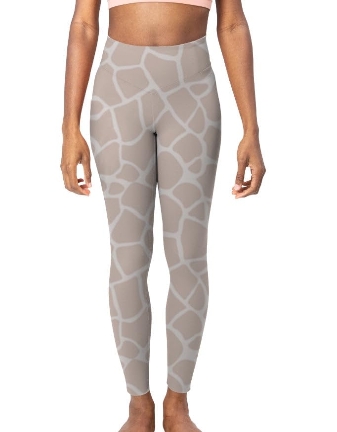 Women's Printed Leggings | Nude Giraffe Maze Slim Fit Stretchable Bottomwear | 180 GSM Lycra Polyester Graphic Leggings | Casual, Festival & Workout Wear-image-46