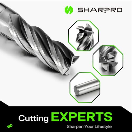 Image of 5 /16 Inch Shank Carbide Square End Mill, 4 Flute CNC End Mills, Heat-Resistant Metal Endmill Suitable Alloy Steel, Stainless Steel, Various Cast Iron(5PCS)