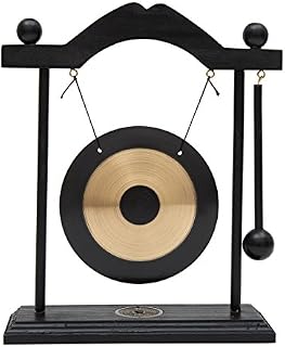 THY COLLECTIBLES Zen Art Brass Feng Shui Desktop Gong With Rammer Tai Ji