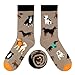 Produktbild cup of sox Herren Damen Bunte Socken mit Lustigen Motiven im Geschenk Kaffee To Go Pappbecher (Hunde, 45-48)