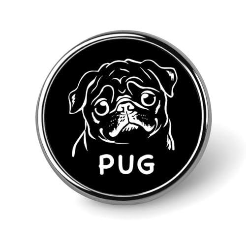 バッジ 円形 徽章 パグ 犬 Pug 犬 缶バッジ 胸章 ピンバッチ ボタンブローチ 25mm おしゃれ ネクタイピン コレクション バッグ飾 帽子 胸飾り かばん掛け 工芸品 取付簡単 男女兼用 プレゼント