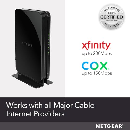 Image of NETGEAR Cable Modem DOCSIS 3.0 (CM500) Compatible with Major Cable Providers Including Xfinity, Cox, for Plans Up to 400 Mbps