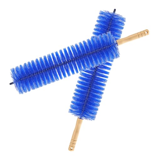 Toyvian Cepillo Flexible para Limpiar Ventiladores y Aire Acondicionado 2 Unidades 48 CM Plumero Multifuncional Azul para Polvo en Rejillas Ventanas y Interiores de Automóviles