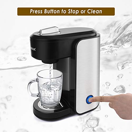 CHULUX Stainless Steel Single Serve Coffee Maker for Capsule ,Visiable Gradient Water Reservoir,One Button Operation and Auto Shut Off,1000 Watts