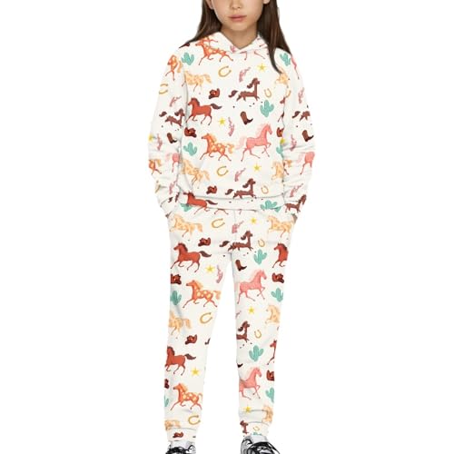 HUIACONG Sweat Suit for Girls Sweat Set for Kids Children Sweatsuits