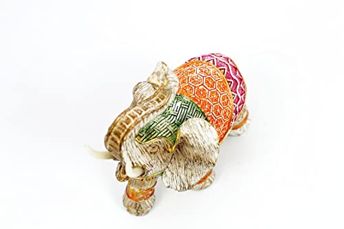 Image of AUGEN Polyresin Elephant Idol Statue Showpiece for Home Decor Decoration and Gifting (1 Piece,7145A1)-B