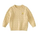DAVE&BELLA Baby Knit Sweater, Toddler Girls Boys Crewneck...