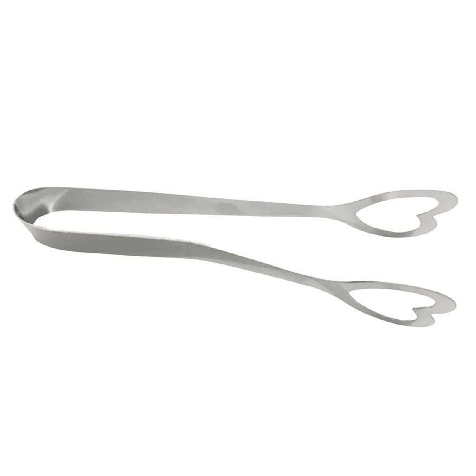 Pinces en Acier Inoxydable Sucre glaçons Pinces en Forme de U en Acier Inoxydable Pinces à Bonbons Argent créatif Creux Coeur Mini Cuisine