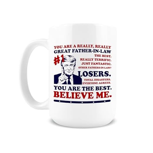 Hogg Caneca Best Father in Law, caneca de café de cerâmica Trump 425 g, 2024 Donald Trump Merchandise, Worlds Best Father in Law in Law Gifts, caneca de café para sogro, melhor pai em lei sempre
