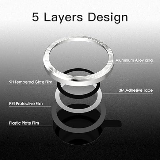 Image of Compatible with Moto Edge 60 Pro 5G Camera Lens Protector, Individual Metal Ring, [Strong Adsorption] Scratch Resistant Ultra-Thin HD Clear, 4Piece-Black