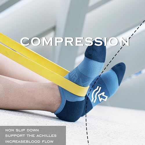 Image of BRISIRA Bamboo Viscose Coolmax Running Golf No Show Socks Women Compression Moisture Wicking Performance Low Cut Tab Athletic