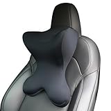 Newsty Car Headrest Pillow，Neck Support for Office Chair,100% Memory Foam Car Neck Pillow - Ergonomic Neck Support with Adjustable Double Strap, Breathable Comfort for Car, Gaming & Office Chairs