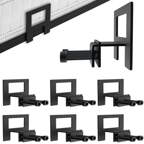 HUSOUE 6 Stück Matratzenhalter Gegen Verrutschen, Matratzen Halterung Verstellbare Matratzen Rutschstopper Metall Bettrahmen Matratzenstopp mit Einfache Montage Schallwand für Heim