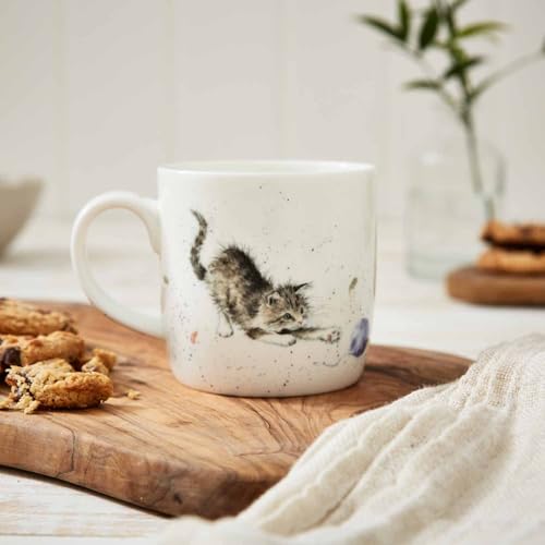 Taza Royal Worcester Wrendale Designs 11 oz Cat And A Mouse miniatura 6