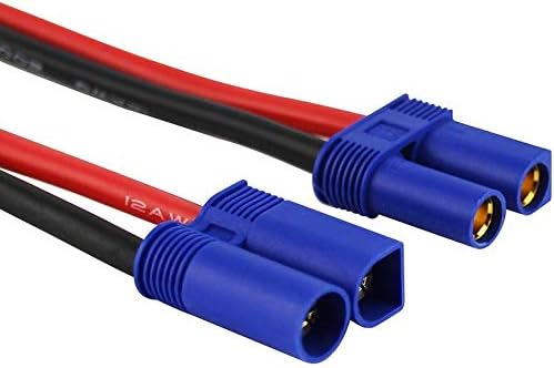 Miniatura 3 de 5 pares EC5 0.197 in macho hembra banana conector con 12awg alambre de silicona 3.9 in RC Hobby Lipo batería (paquete de 5)