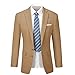 Casual Linen Suits for Men 3-Piece Dress Wedding Suits Retro Prom Tuxedo Groom Tux Blazer Vest and Pants Set Khaki-S