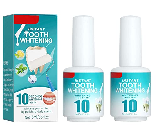 Tooth Paint,Tooth Polish Uptight White,Instant Tooth Whitening Paint,Instant Whitening Paint for Teeth, 15ml/pc (2pcs) Cover