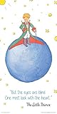 The Little Prince See with The Heart Quote (Antoine de Saint-Exupery) Children's Kids Literary Literature Classic Book Cover Decorative Classroom Art Print (Unframed 12x24 Poster)
