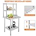 Stainless Steel Table with Overshelves, 30