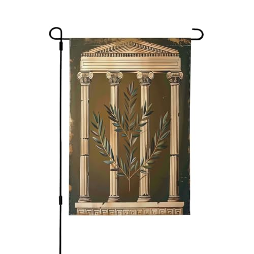 Drapeau de jardin grec imprimé romain polyester extérieur 71x101