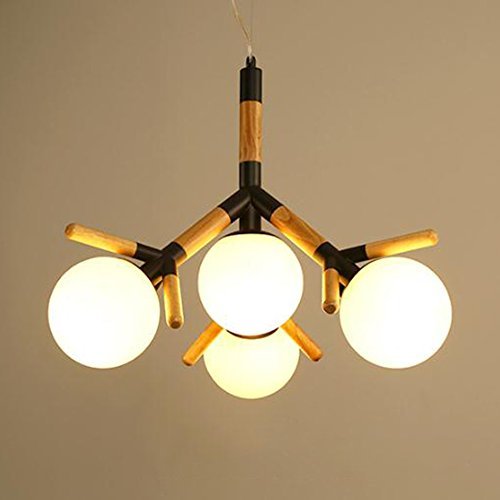 Lustre de bar et café moderne en bois pour une ambiance tamisée