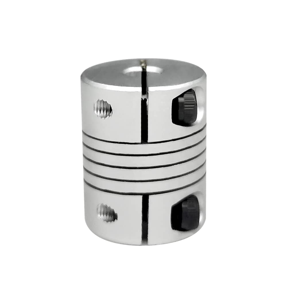 Sinoblu 5mm to 8mm Shaft Coupler 25mm Length 20mm Diameter Flexible Beam Coupler Aluminum Alloy Joint Connector for Stepper Motor 3D Printer CNC Machine DIY Encoder