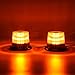 LINKITOM 2 in 1 LED Beacon Strobe Light, 12V-24V Amber 40 LED Warning Safety Flashing Lights with Magnet and 16 ft Straight Power Cord for Vehicle Forklift Truck Tractor Golf Carts UTV Car Bus