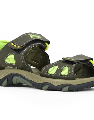 Image of PARAGON Men Colourblocked Green Sandals