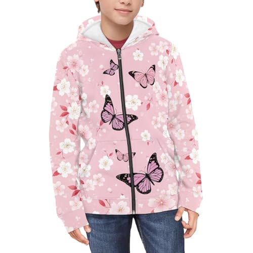 DISNIMO Kids Zip Up Hoodies with Pockets Long Sleeve Sweatshirts Jackets for Girls4