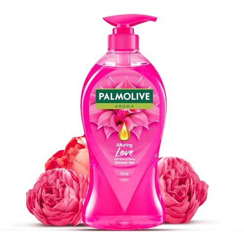 Palmolive Soft Rose & Peony Aroma Alluring Love Body Wash for Women & Men | Mood boosting fragrance | For youthful, hydrated skin | No paraben & silicone, pH balanced, Body Wash Shower Gel 750ml