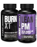 Jacked Factory Burn XT Thermogenic Fat Burner - Appetite Suppressant & Nootropic Energy Booster (90 Capsules) & Lean PM Weight Loss Supplement, Sleep Support | (60 Capsules)