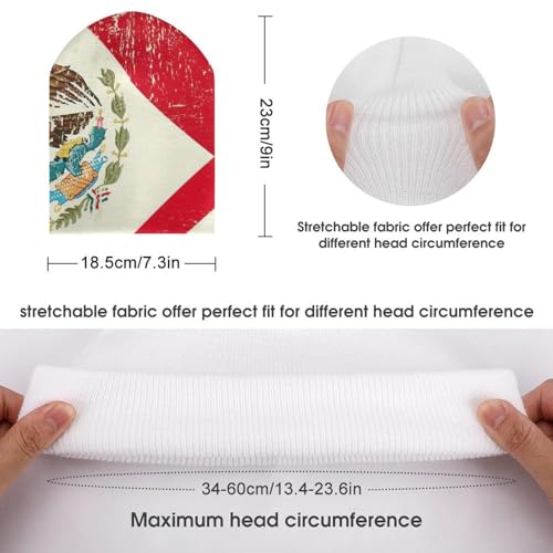 USA and Mexican FlagChildren's Polyester Knitted Hat, Easy to Travel2