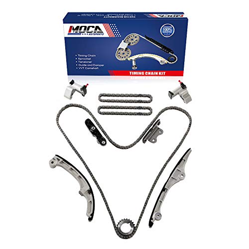 Moca Timing Chain Kit Compatible For 07-10 For Ford Edge & 07-10 Lincoln Mkz Mkx & 07 Mazda Cx9 & 08-09 Mercury Sable 3.5L & 08-09 Mazda Cx-9 3.7L V6 Dohc 24 Valve Duratec Engine #TOP13