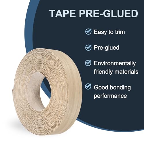 Chapa de madera de roble blanco PATIKIL premium prepegada para acabados finos en cantos de armarios 4