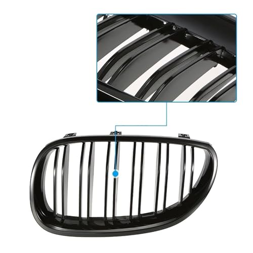 Parrilla delantera para coche 5 Series E60 y E61, rejilla de parachoques de 2003 a 2010 3
