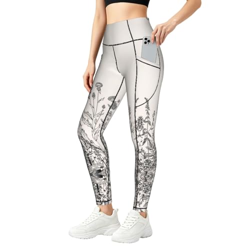 Legging imprimé floral avec poches femme : douceur fitness et praticité au quotidien