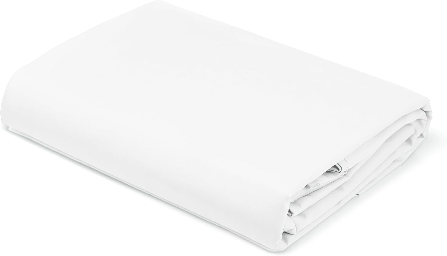 100% Cotton Sheets - King Flat White 115" x 125" | Made in USA