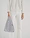 BAGGU Small Reusable Shopping Bag, Ripstop Nylon Grocery Tote or Lunch Bag, Recycled Sailor Stripe