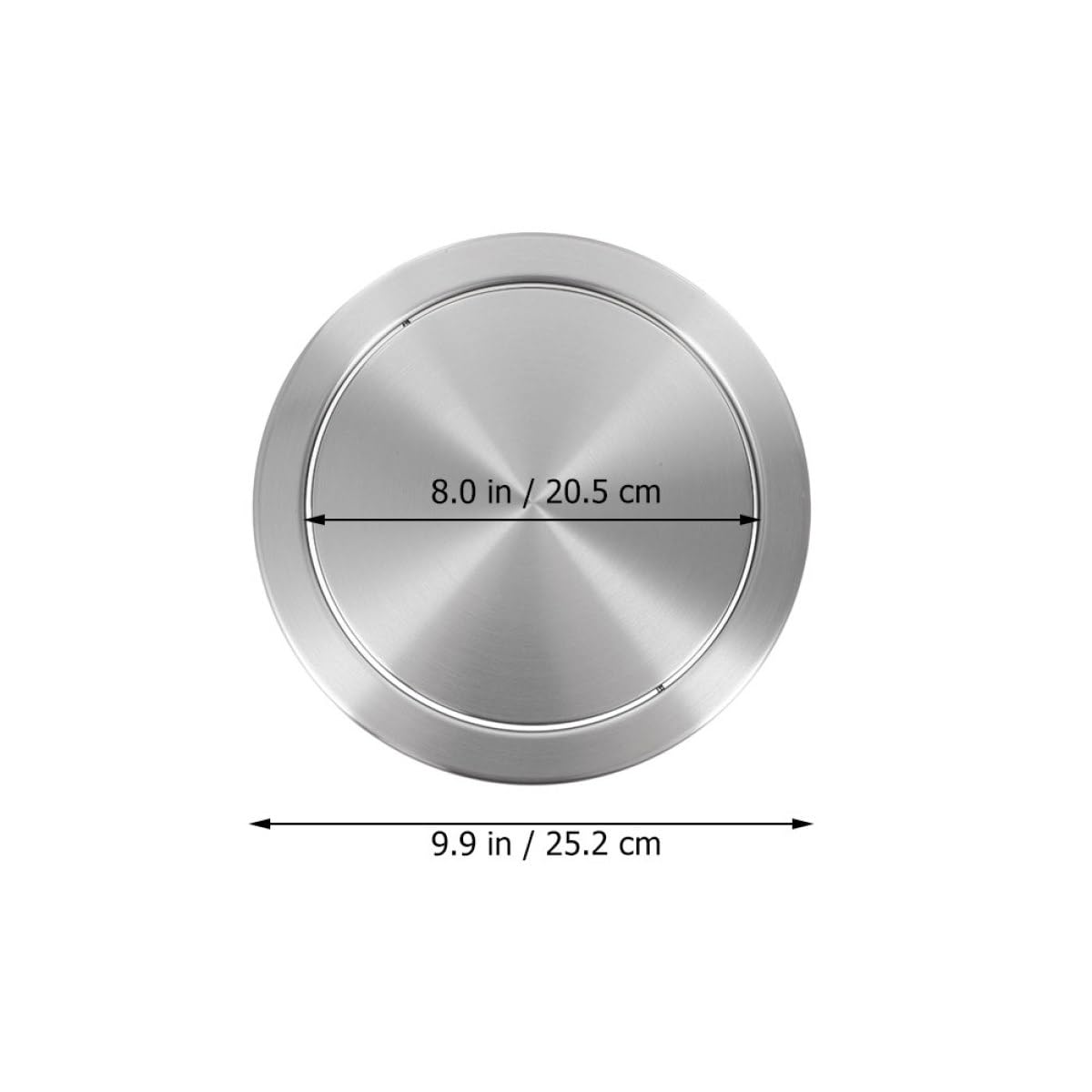 Coperchio Inox a da Incasso per Bidone della Spazzatura in 403 Design Pratico Ribalta Colore Argento per Cucina Domestica