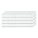 Doppelstabmatten, 3 Stück, Gesamtlänge 6 Meter, Höhe & Farbe wählbar - Drahtstärke: 6/5/6 mm - Maschung: 200 x 50 mm (L 6 m, H 83 cm, Grün)