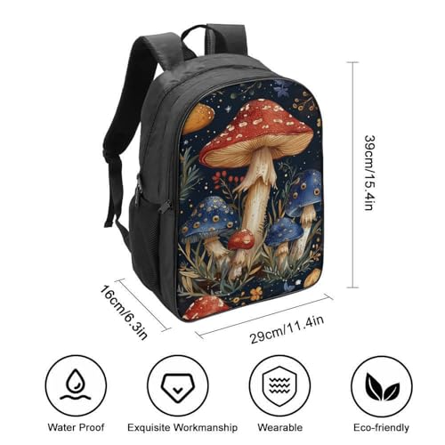 Sac à dos mushroom avec impression 3D vibrante sac d'école