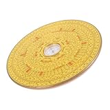  BESTonZON Boussole en Alliage Boussole Feng Shui Boussole Ancienne Porte- Boussole Traditionnelle Chinoise Assiette Chinoise Feng Shui Ornement De Boussole De Voiture Golden