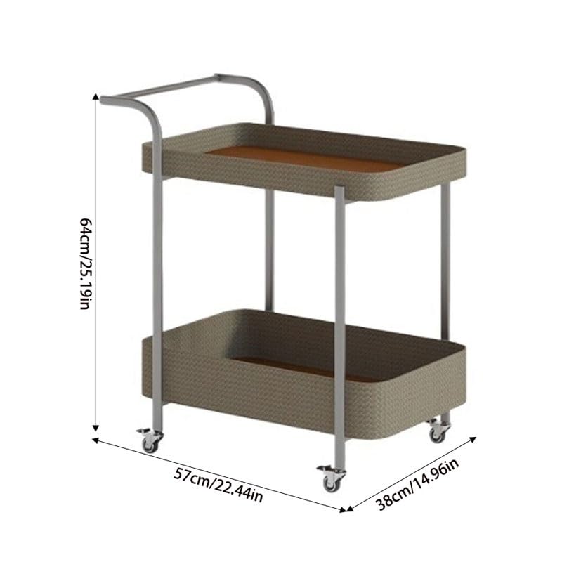 Mueble del Salón Carrito de Comedor, sofá, Mesa Auxiliar, Sala de Estar, hogar, Silla de Montar móvil, Cuero, Ligero, Estante de Almacenamiento de Lujo Mesas Auxiliares Salón