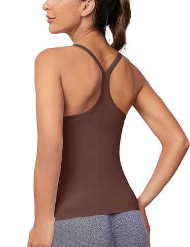 Image of MathCat Workout Tank Tops for Women with Built in Bra, Sleeveless Gym Tops Seamless Racerback Athletic Yoga Shirts